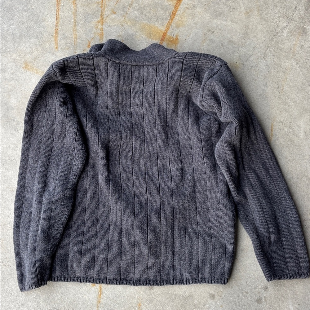 Vintage Polo Jeans Ralph Lauren Quarter Zip Sweater XXL Ribbed Cotton 90s Y2K - Picture 8 of 8